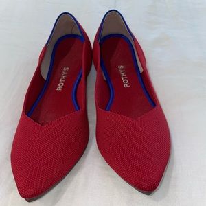 Rothy’s ‘The Point’ in Chili Pepper, size 10